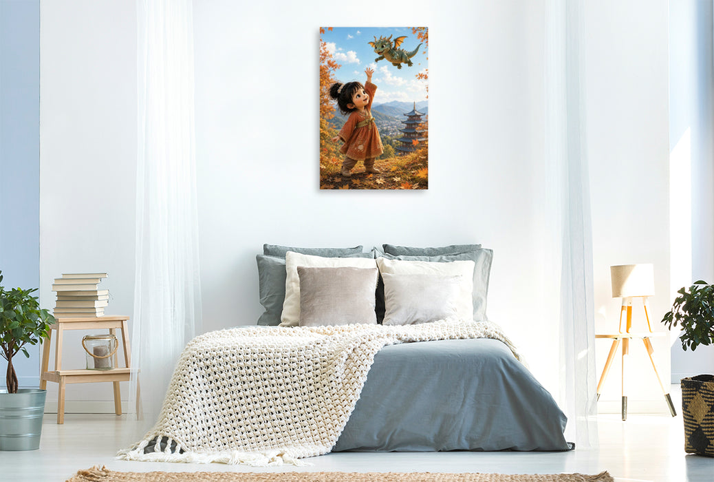 Premium Textil-Leinwand Der erste Flug