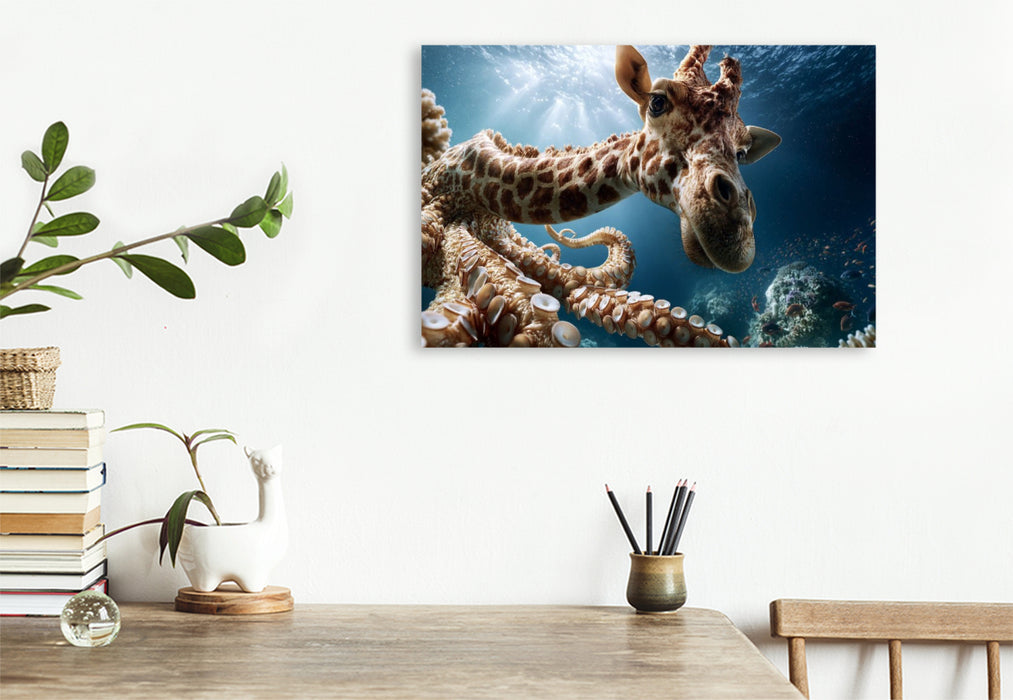 Premium Textil-Leinwand Tiefseegiraffe