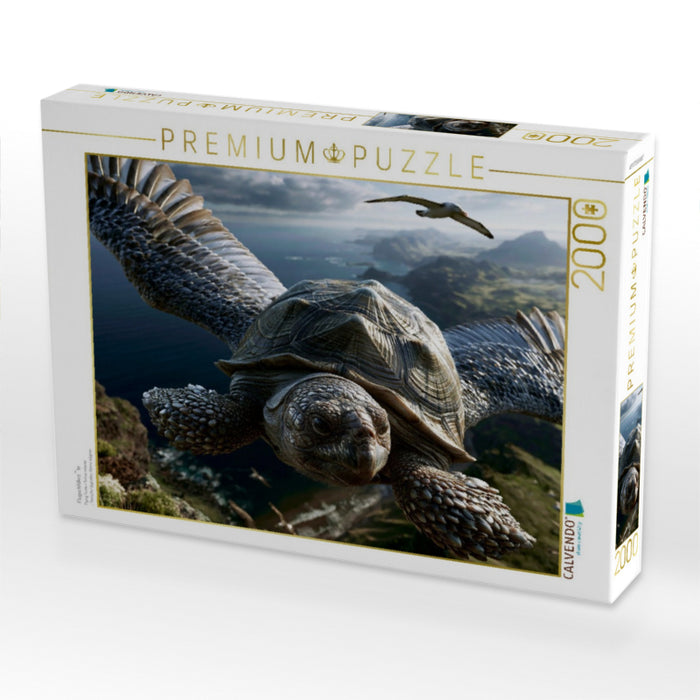 Flugschildkröte - CALVENDO Foto-Puzzle'