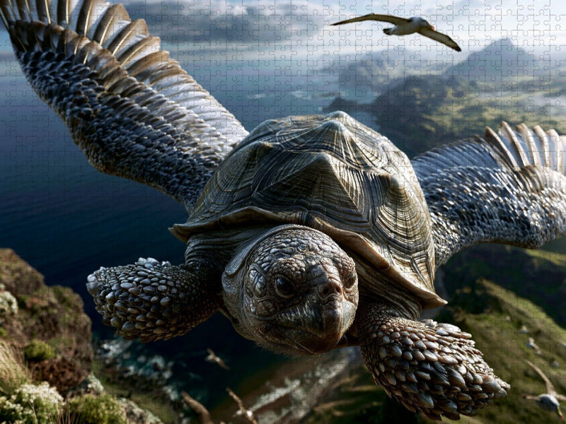 Flugschildkröte - CALVENDO Foto-Puzzle'