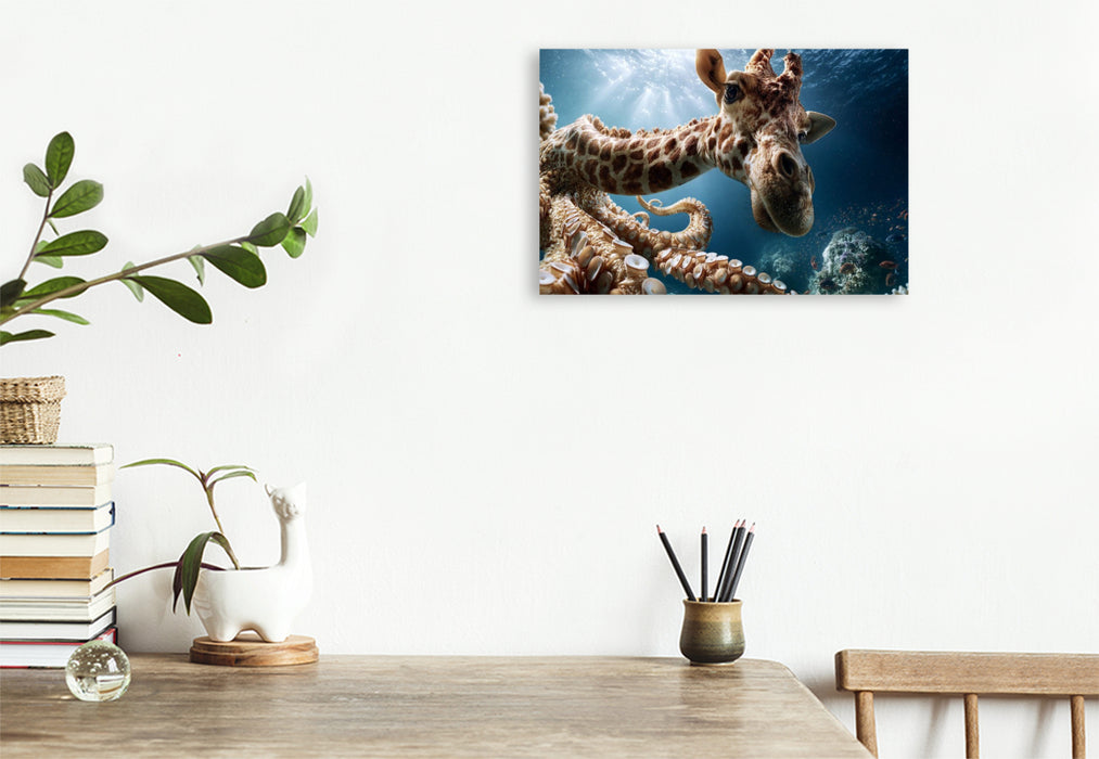 Premium Textil-Leinwand Tiefseegiraffe