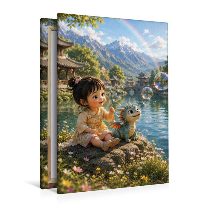 Premium Textil-Leinwand Die Farben des Glücks