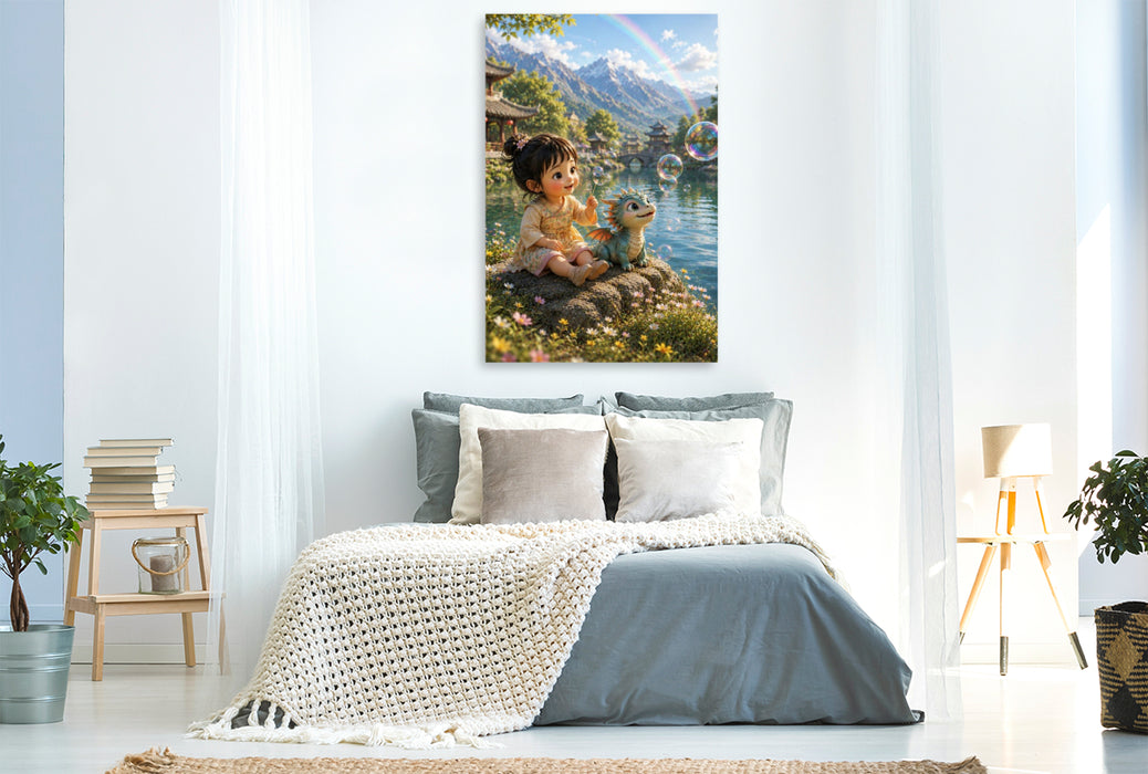 Premium Textil-Leinwand Die Farben des Glücks