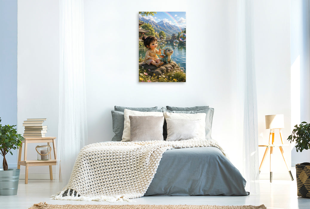 Premium Textil-Leinwand Die Farben des Glücks