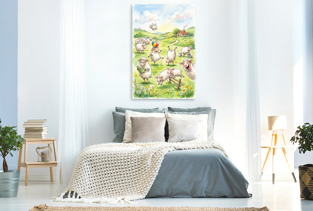Premium Textil-Leinwand Bauernhofspaß das ganze Jahr