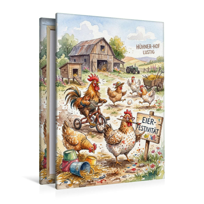 Premium Textil-Leinwand Bauernhofspaß das ganze Jahr