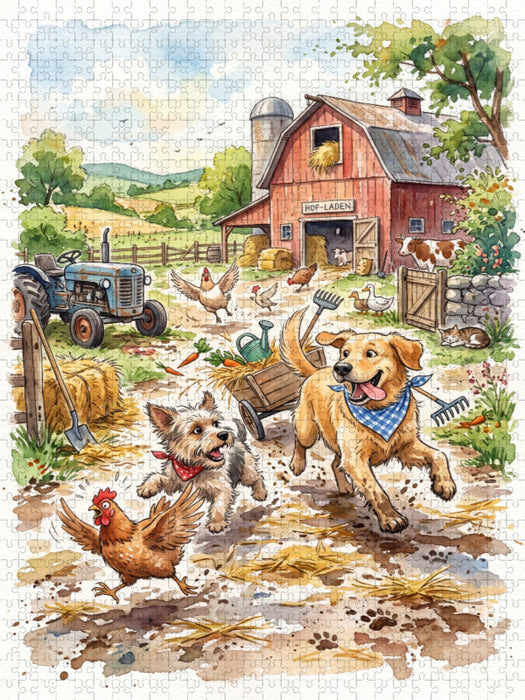 Bauernhofspaß das ganze Jahr - CALVENDO Foto-Puzzle'