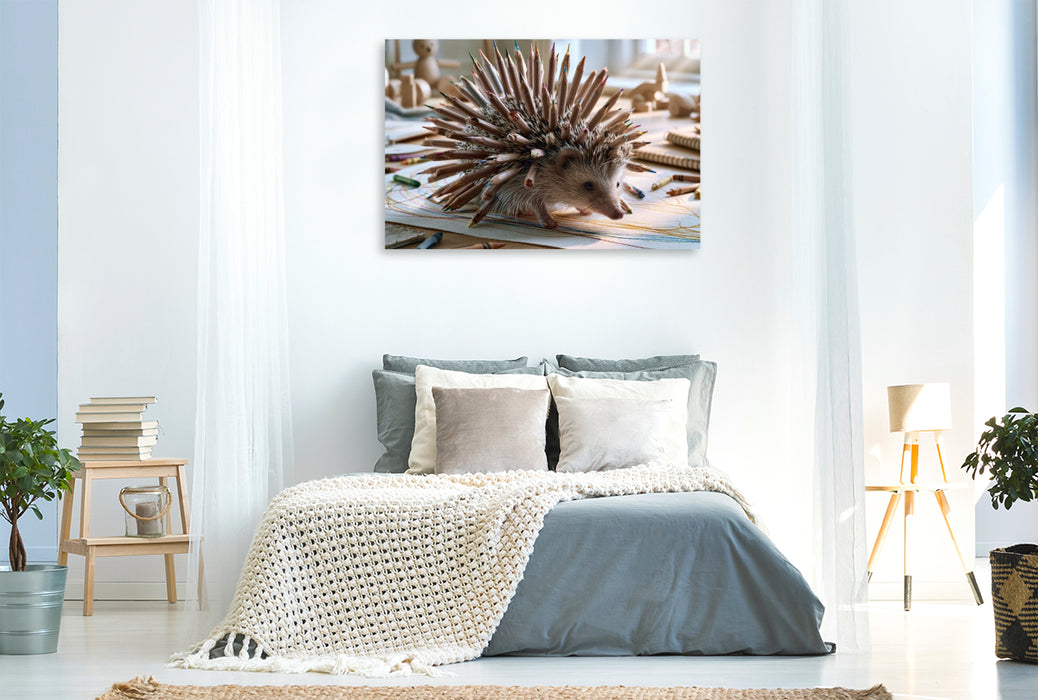 Premium Textil-Leinwand Buntstiftigel