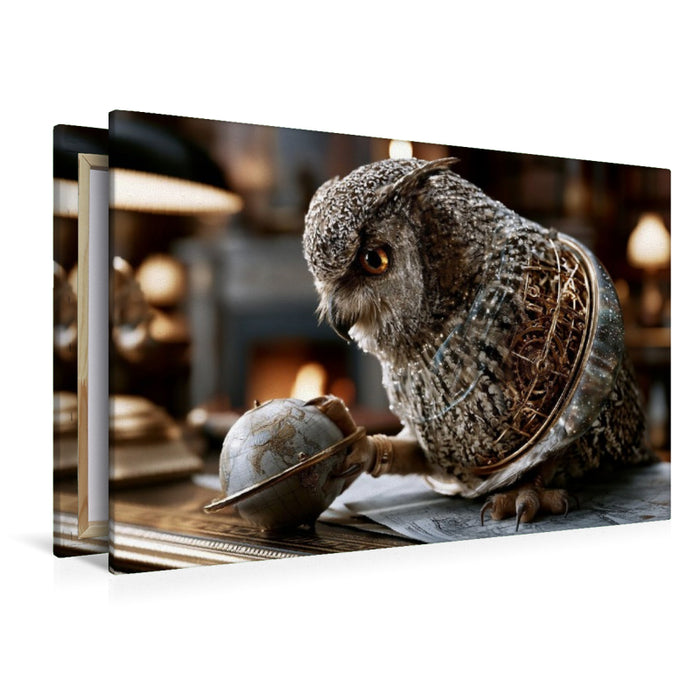 Premium Textil-Leinwand Planeteneule