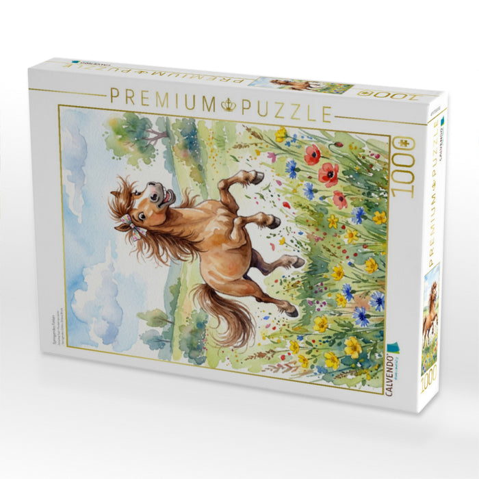 Springendes Fohlen - CALVENDO Foto-Puzzle'