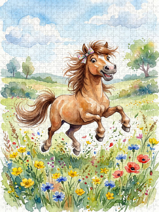 Springendes Fohlen - CALVENDO Foto-Puzzle'