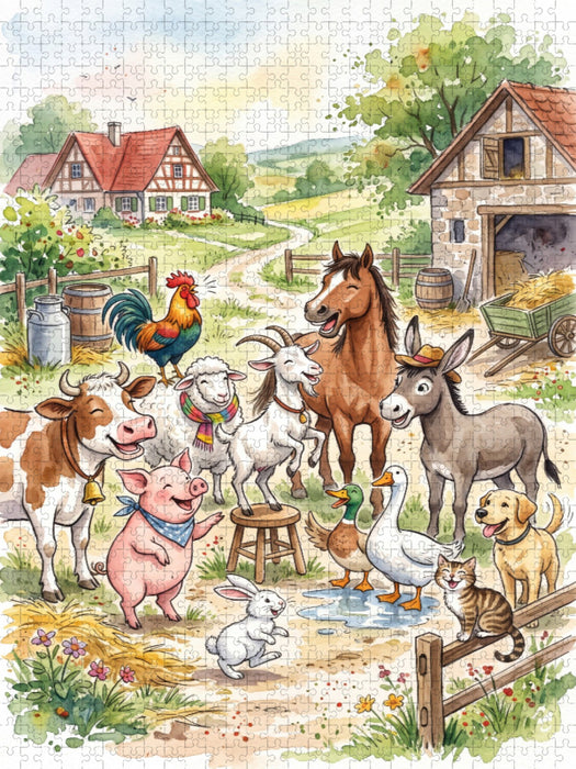 Bauernhofspaß das ganze Jahr - CALVENDO Foto-Puzzle'