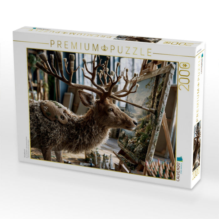 Pinselhirsch - CALVENDO Foto-Puzzle'