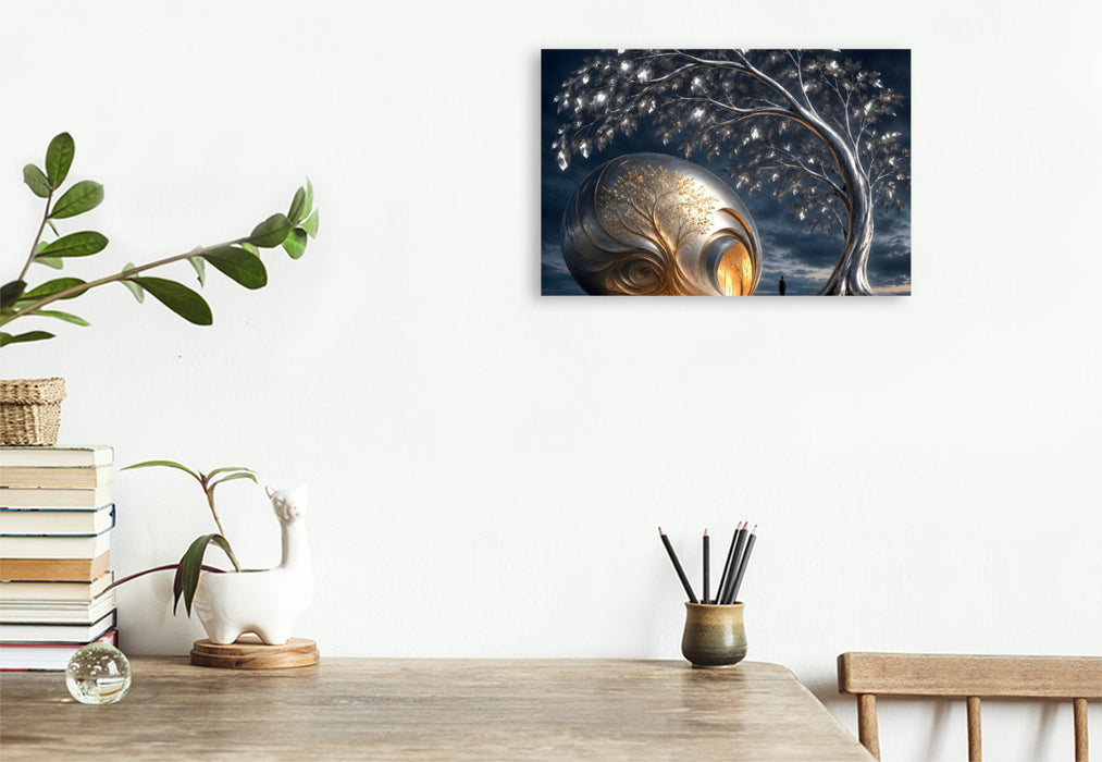 Premium Textil-Leinwand Ein Motiv aus dem Kalender Architektur der Träume Visionen einer neuen Welt