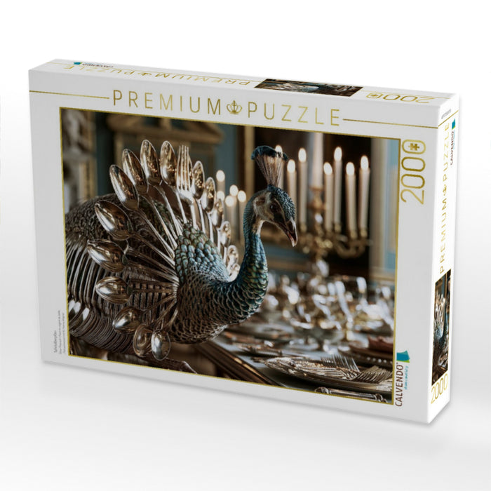 Tafelsilberpfau - CALVENDO Foto-Puzzle'