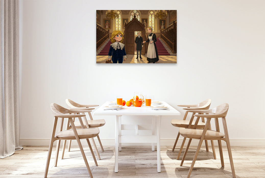 Premium Textil-Leinwand Im Schloss hält man Cedric für fremd