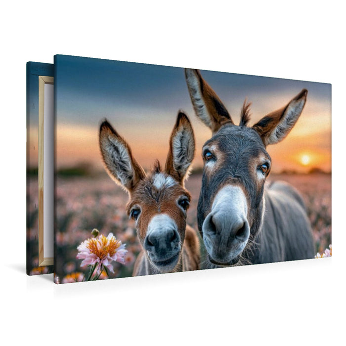 Premium Textil-Leinwand Ein Herz und eine Seele