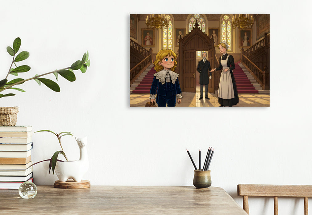 Premium Textil-Leinwand Im Schloss hält man Cedric für fremd