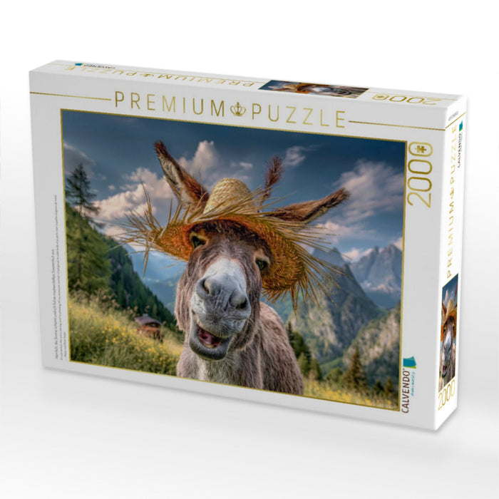 Herrlich, die Sonne scheint und ich führe meinen tollen Sonnenhut aus - CALVENDO Foto-Puzzle'
