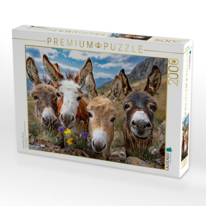 Gruppenfoto mit Blumen - CALVENDO Foto-Puzzle'