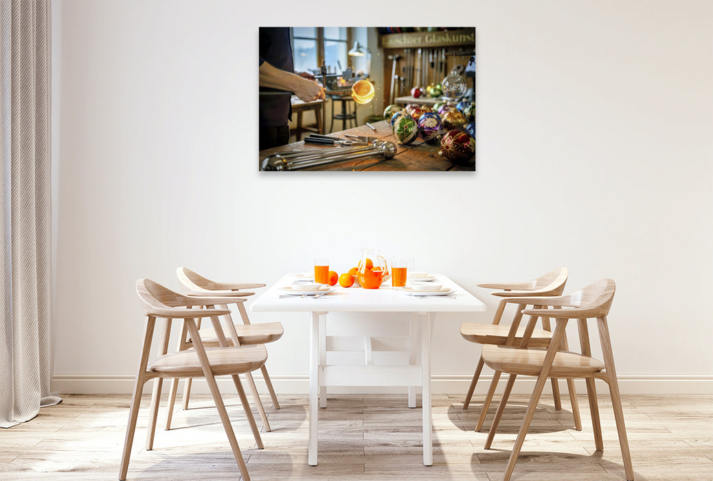 Premium Textil-Leinwand Kunstwerke, die im Morgenlicht erwachen.