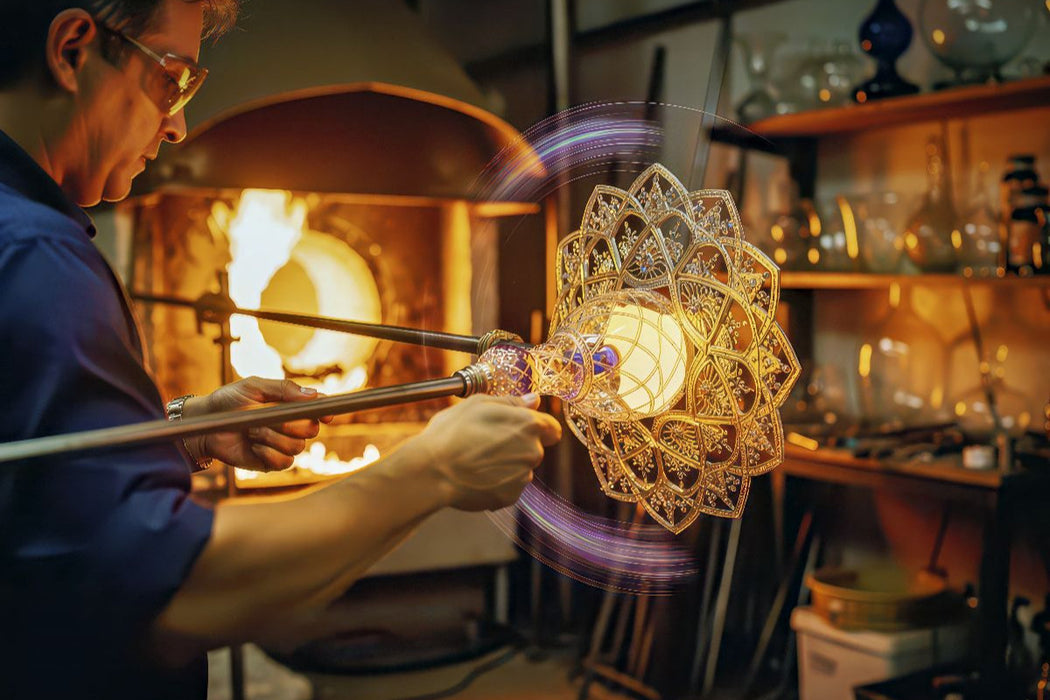 Premium Textil-Leinwand Ein Motiv aus dem Kalender Thüringer - Glaskunst - Handwerk