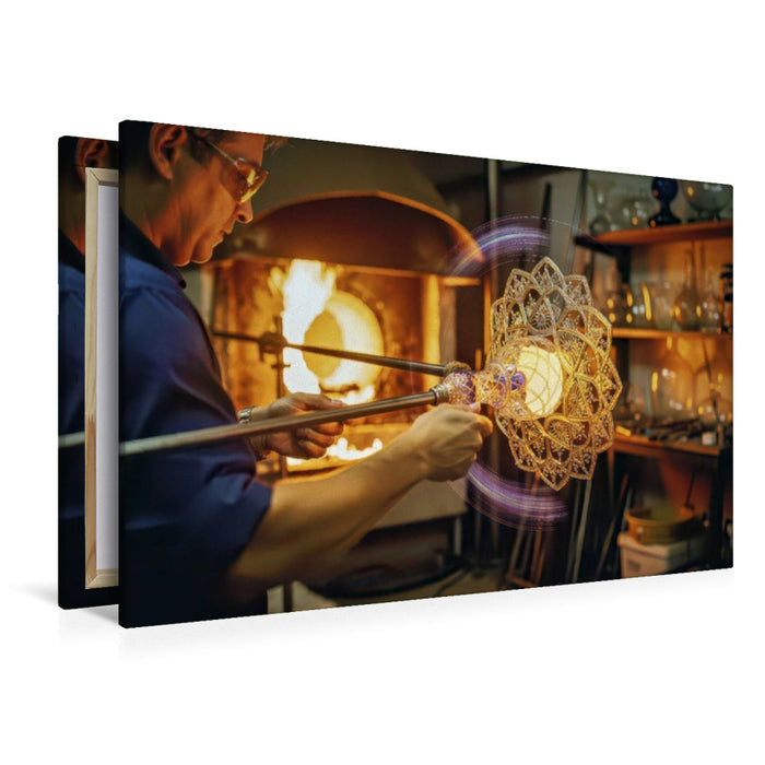 Premium Textil-Leinwand Ein Motiv aus dem Kalender Thüringer - Glaskunst - Handwerk