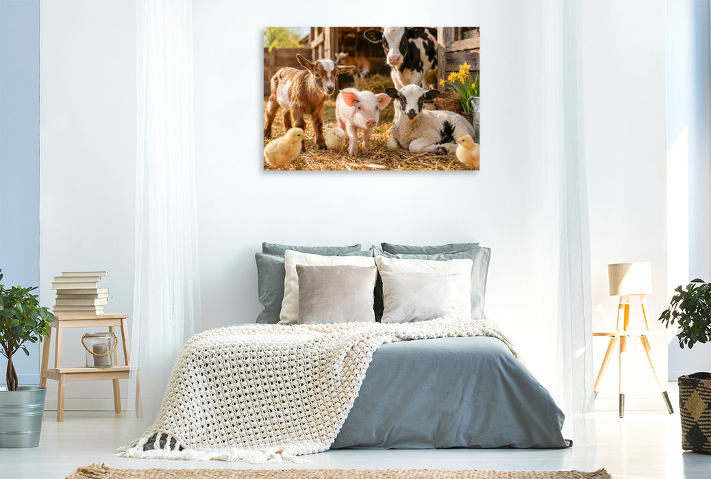 Premium Textil-Leinwand Jungtiere