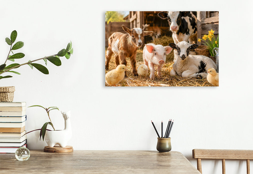 Premium Textil-Leinwand Jungtiere