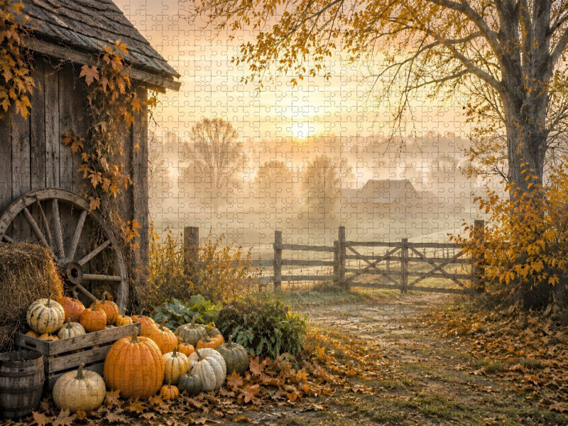 Nebel über'm Land - CALVENDO Foto-Puzzle'