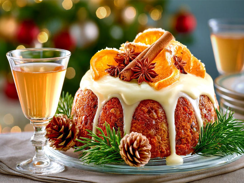 Weihnachtliche Mürbeteig-Torte mit Orangenzersten und einem Hauch von Zimt und Anis - CALVENDO Foto-Puzzle'