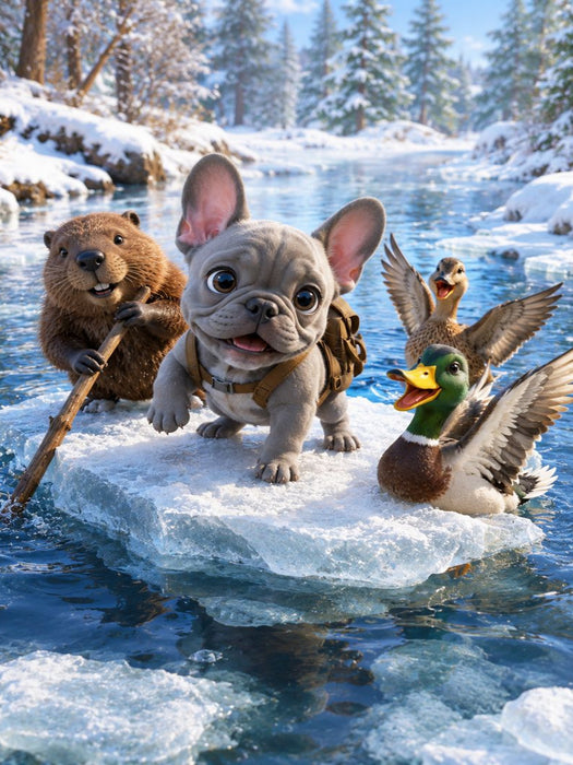 Die lustige Eisfahrt - CALVENDO Foto-Puzzle'