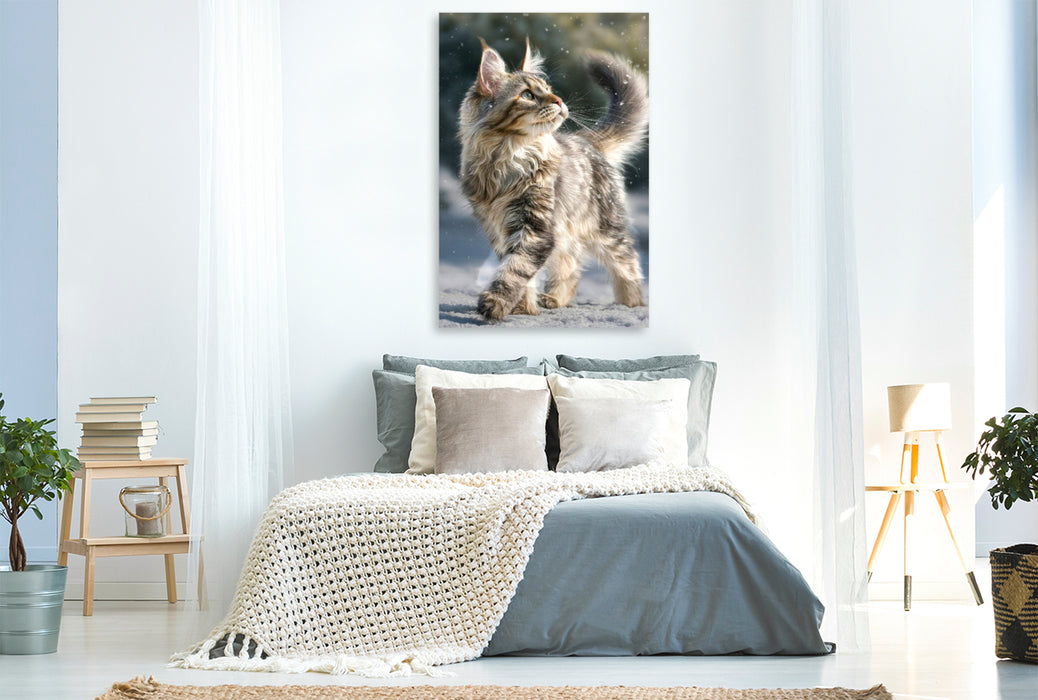 Premium Textil-Leinwand Kommt noch mehr Schnee?