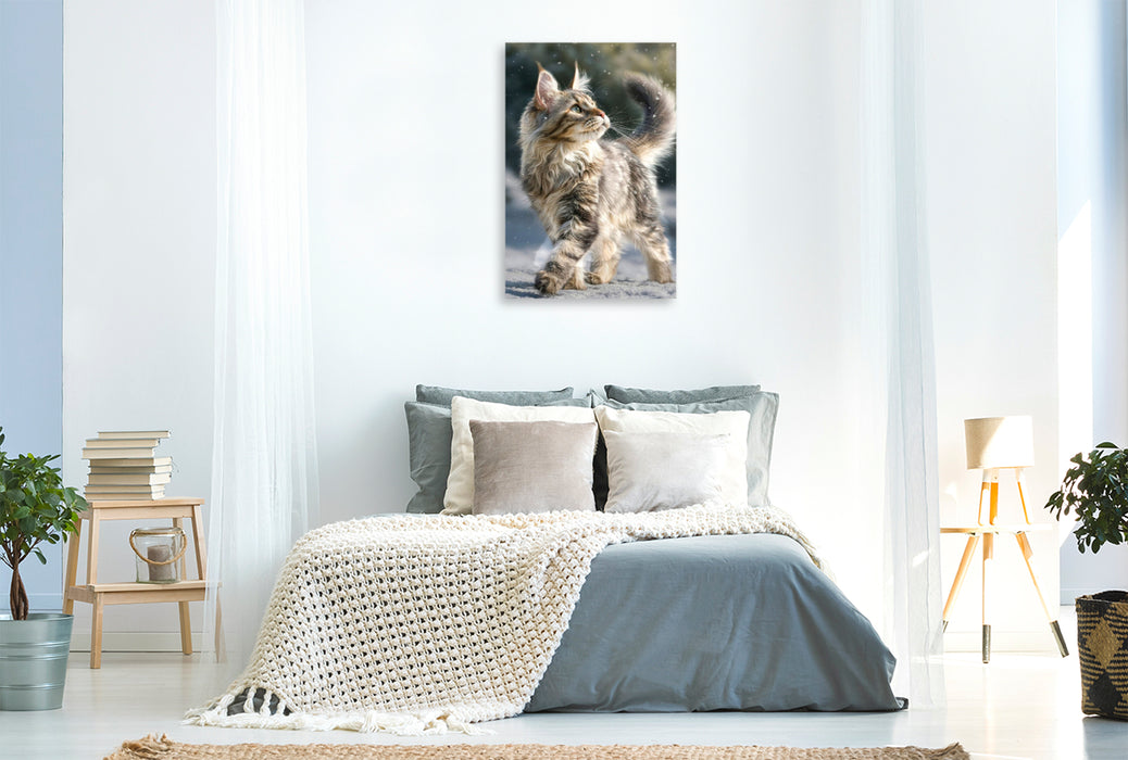 Premium Textil-Leinwand Kommt noch mehr Schnee?