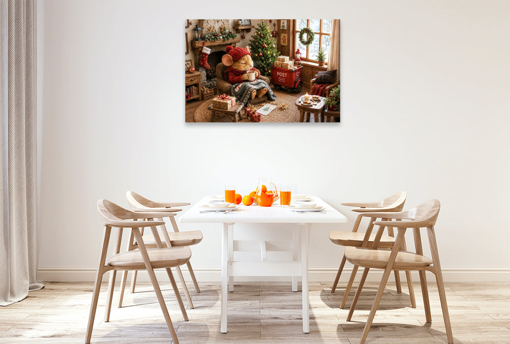Premium Textil-Leinwand Weihnachtsruhe