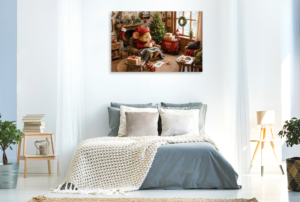 Premium Textil-Leinwand Weihnachtsruhe