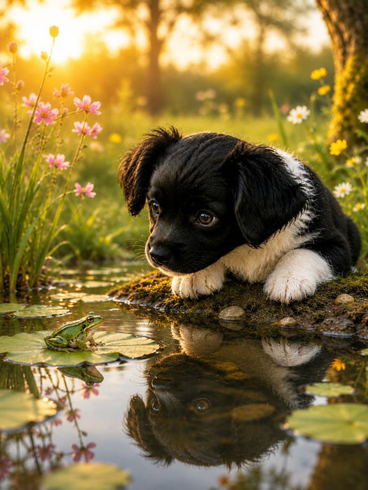 Der Frosch und ich - CALVENDO Foto-Puzzle'
