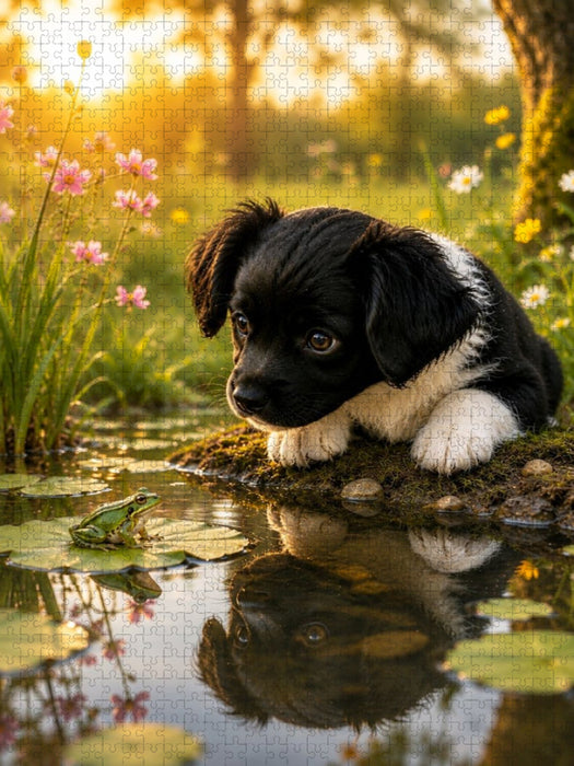 Der Frosch und ich - CALVENDO Foto-Puzzle'