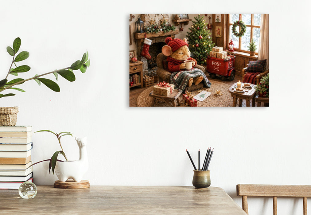 Premium Textil-Leinwand Weihnachtsruhe