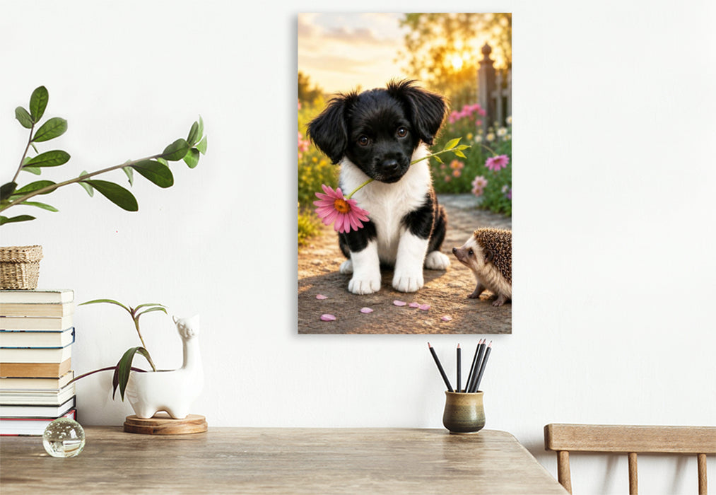 Premium Textil-Leinwand Eine Blume für dich