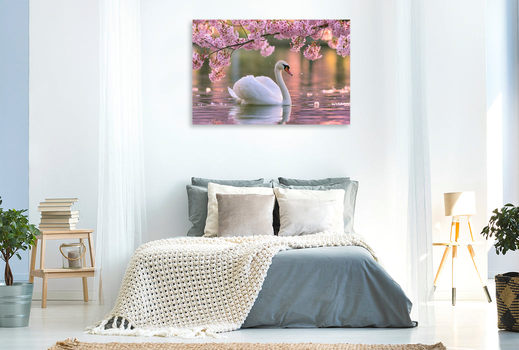 Premium Textil-Leinwand Mit dem Frühling erwacht die Eleganz