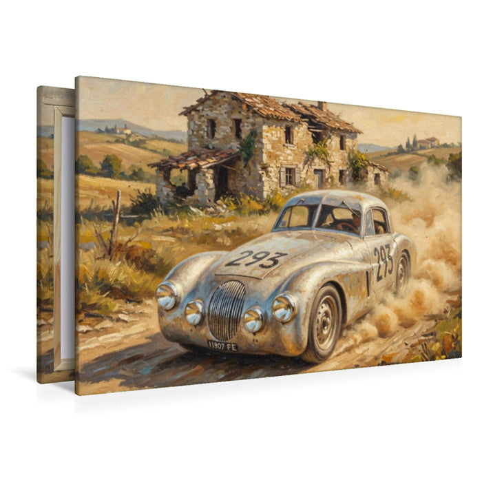 Premium Textil-Leinwand Bei der Mille Miglia 1948 fiel der Fiat Turolla Morelli von Vito und Vittorino Barion aus.