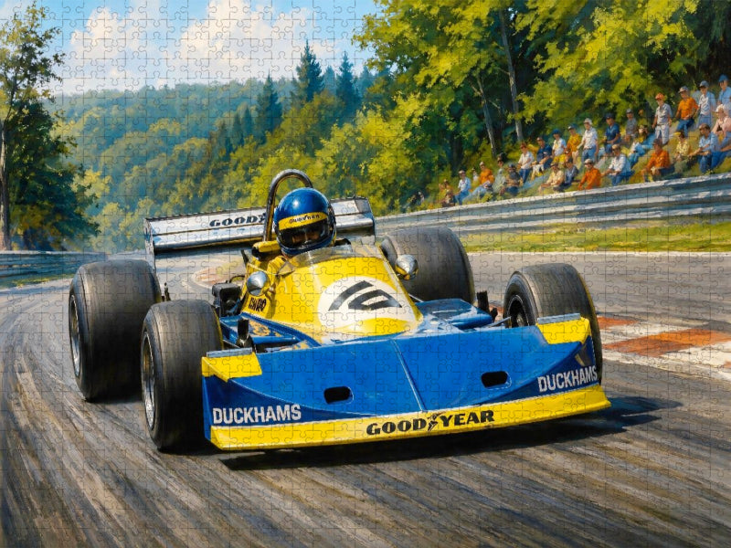 Mitte der 1970er Jahre war der Schwede Ronnie Peterson einer der schnellsten Rennfahrer der Formel 1. - CALVENDO Foto-Puzzle'