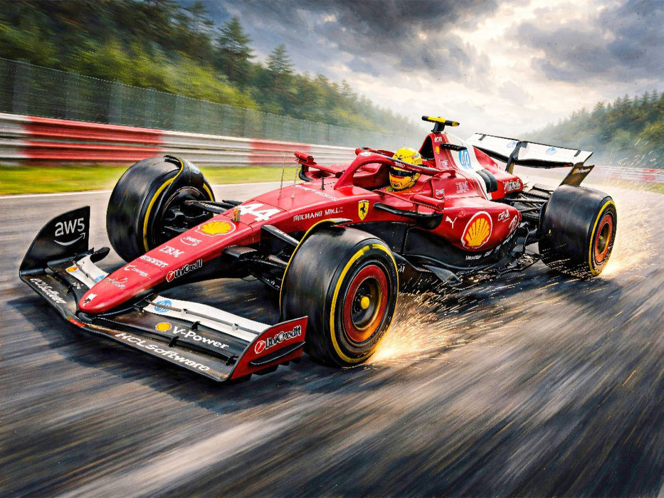 Lewis Hamilton, britischer Rennfahrer, gewann - wie auch Michael Schumacher - sieben WM-Titel in der Formel 1. - CALVENDO Foto-Puzzle'