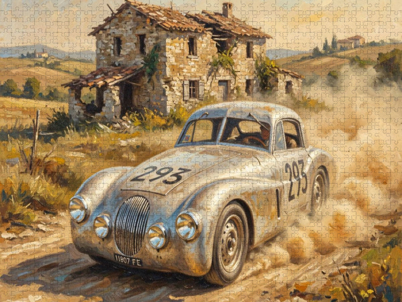 Bei der Mille Miglia 1948 fiel der Fiat Turolla Morelli von Vito und Vittorino Barion aus. - CALVENDO Foto-Puzzle'