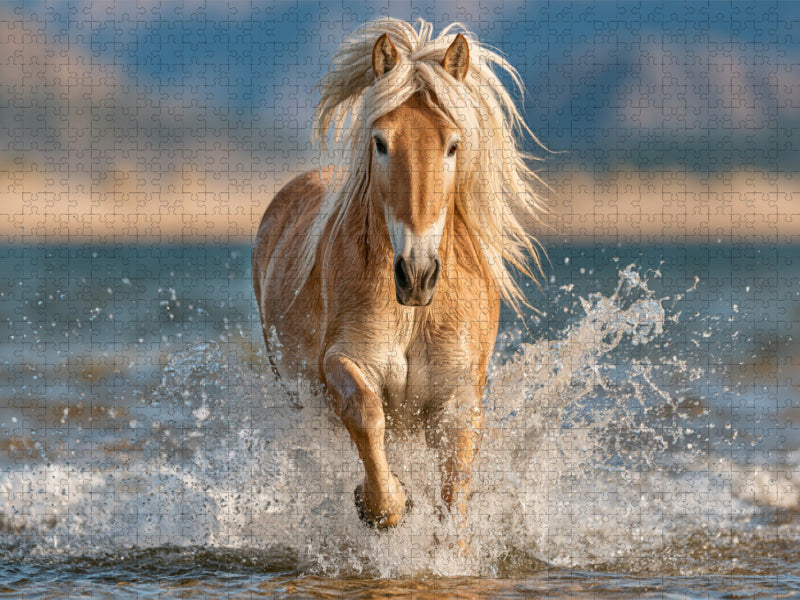 Mit jedem Galopp wächst die Freiheit - CALVENDO Foto-Puzzle'