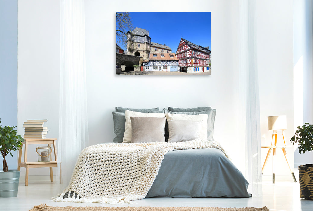 Premium Textil-Leinwand Burgtor und Himmelsgasse