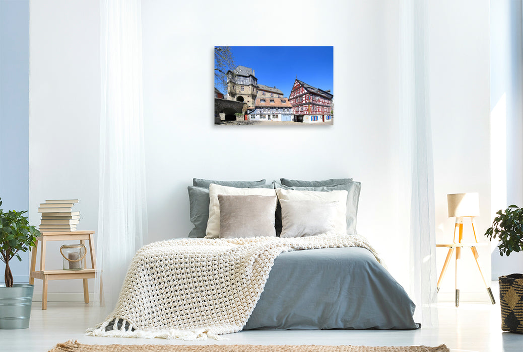 Premium Textil-Leinwand Burgtor und Himmelsgasse