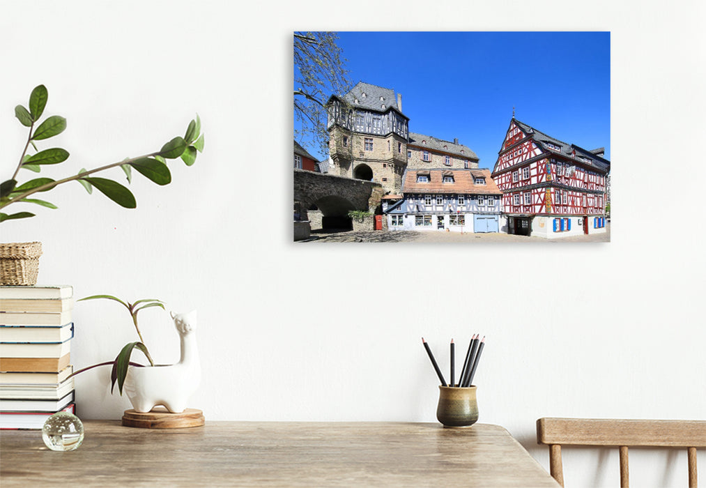 Premium Textil-Leinwand Burgtor und Himmelsgasse