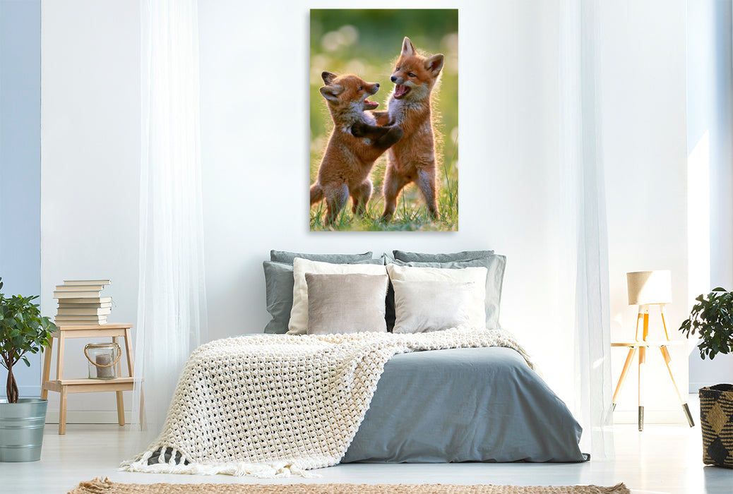 Premium Textil-Leinwand Ein Motiv aus dem Kalender Fuchszauber